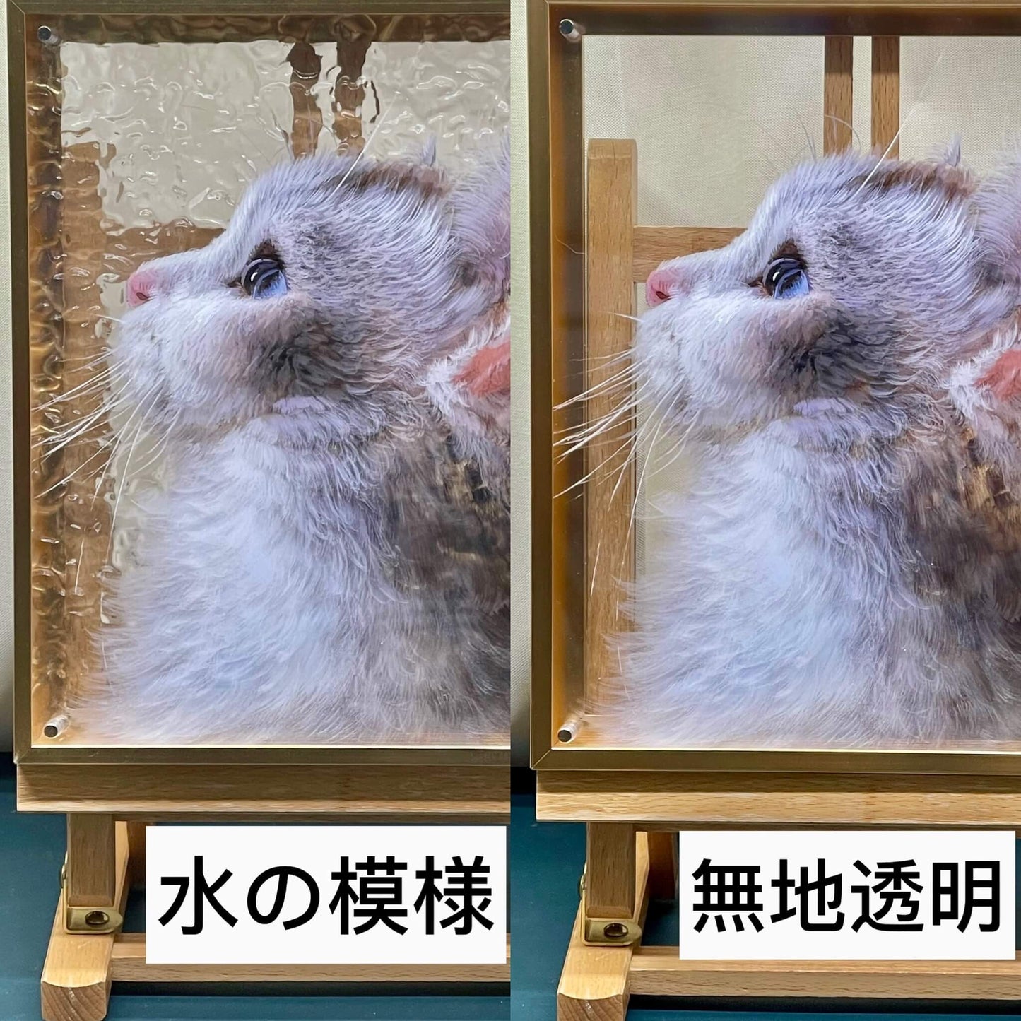 ペット似顔絵 アクリル画【6層】2匹