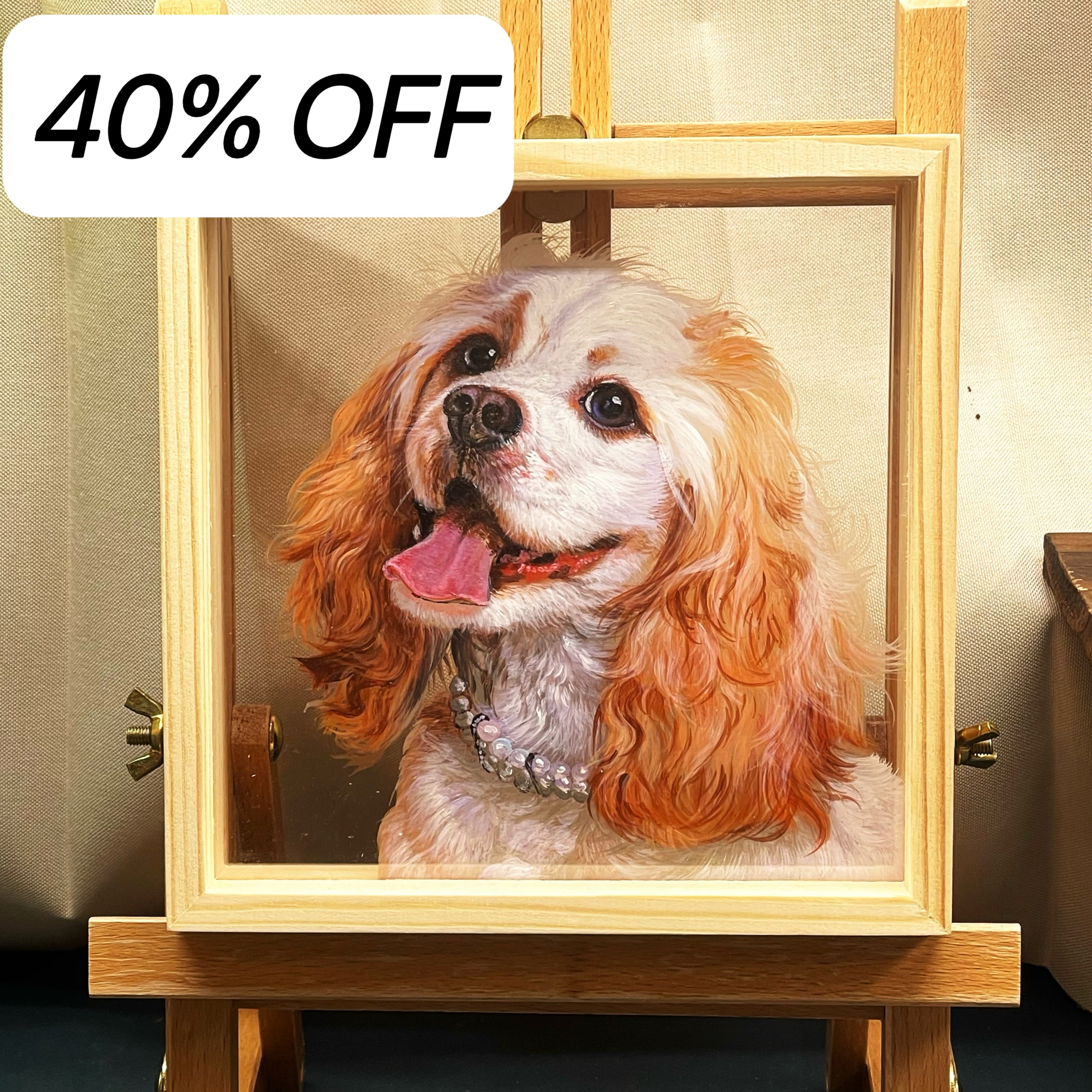 ペット似顔絵 アクリル画【2層】1匹 – PawCanva